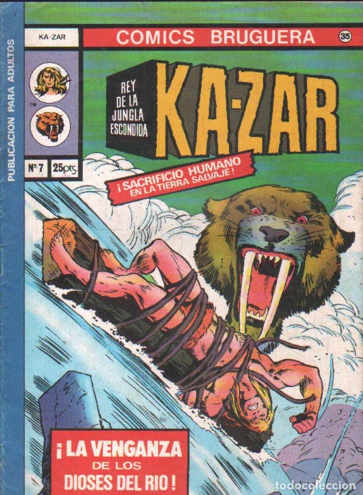 Tebeos: COMICS BRUGUERA: KA-ZAR &iexcl;LA VENGANZA DE LOS DIOSES DEL RIO! N&ordm; 7. A-COMIC-9264