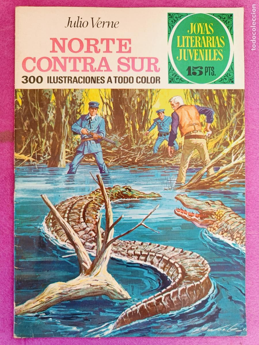 Tebeos: TEBEO JOYAS LITERARIAS JUVENILES JULIO VERNE NORTE CONTRA SUR N&ordm; 56 ED. BRUGUERA 1972