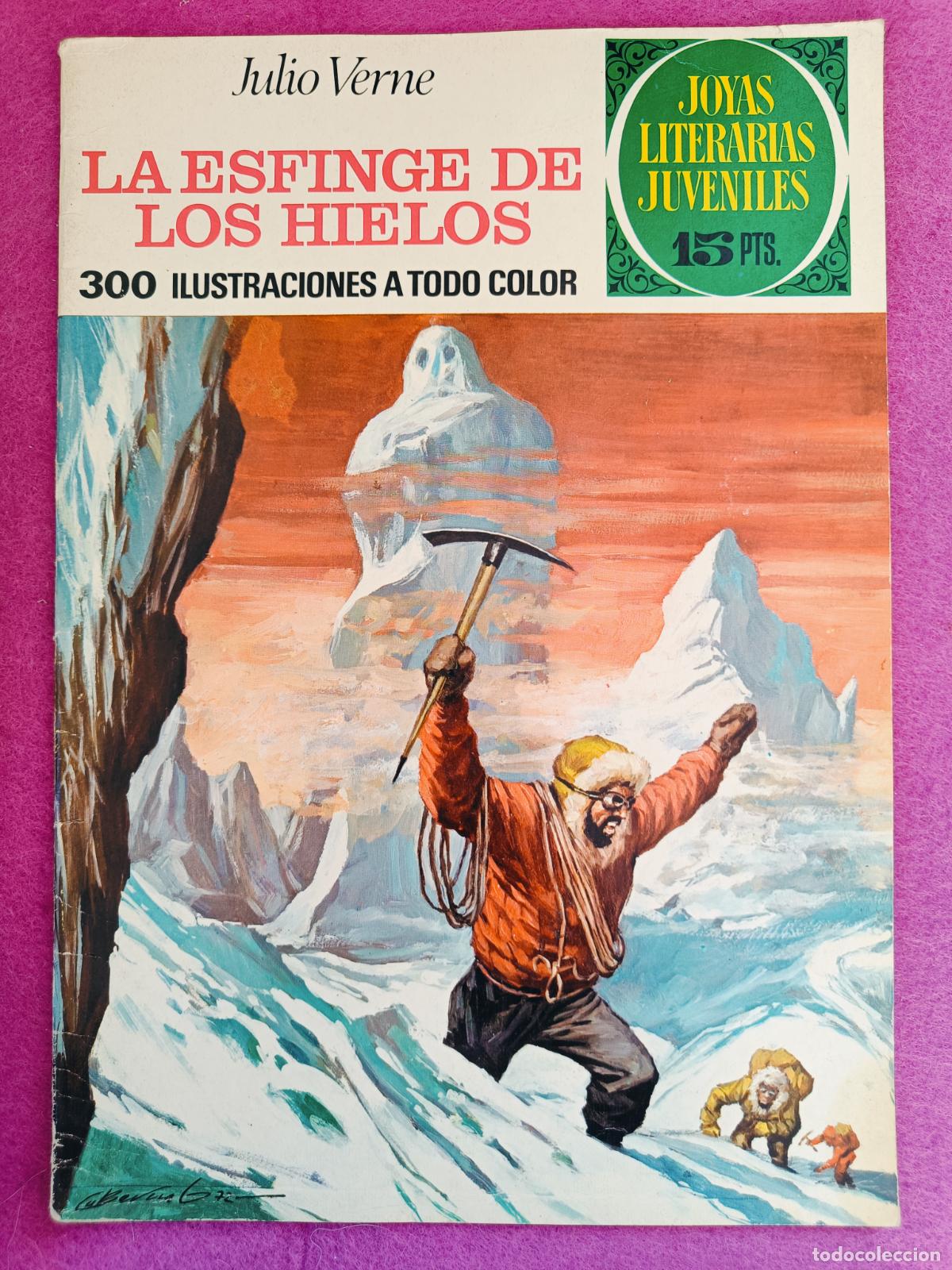 Tebeos: TEBEO JOYAS LITERARIAS JUVENILES JULIO VERNE LA ESFINGE DE LOS HIELOS N&ordm; 65 ED. BRUGUERA 1972