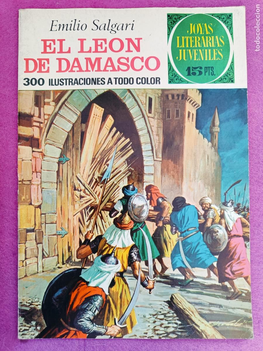 Tebeos: TEBEO JOYAS LITERARIAS JUVENILES EMILIO SALGARI EL LEON DE DAMASCO N&ordm; 68 ED. BRUGUERA 1972