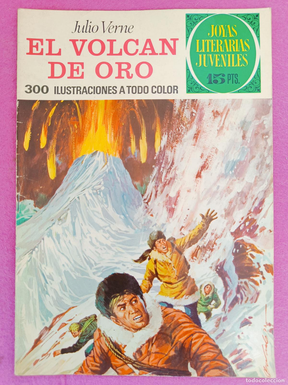 Tebeos: TEBEO JOYAS LITERARIAS JUVENILES JULIO VERNE EL VOLCAN DE ORO N&ordm; 79 ED. BRUGUERA 1973