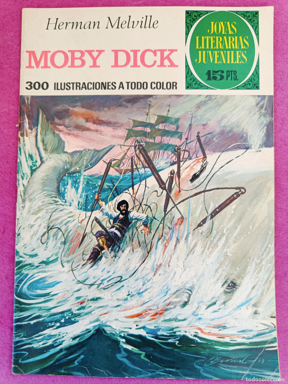 Tebeos: TEBEO JOYAS LITERARIAS JUVENILES HERMAN MELVILLE MOBY DICK N&ordm; 107 ED. BRUGUERA 1974