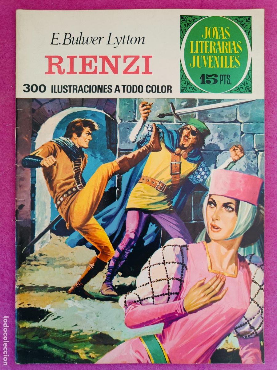Tebeos: TEBEO JOYAS LITERARIAS JUVENILES E. BULWER LYTTON RIENZI N&ordm; 111 ED. BRUGUERA 1974