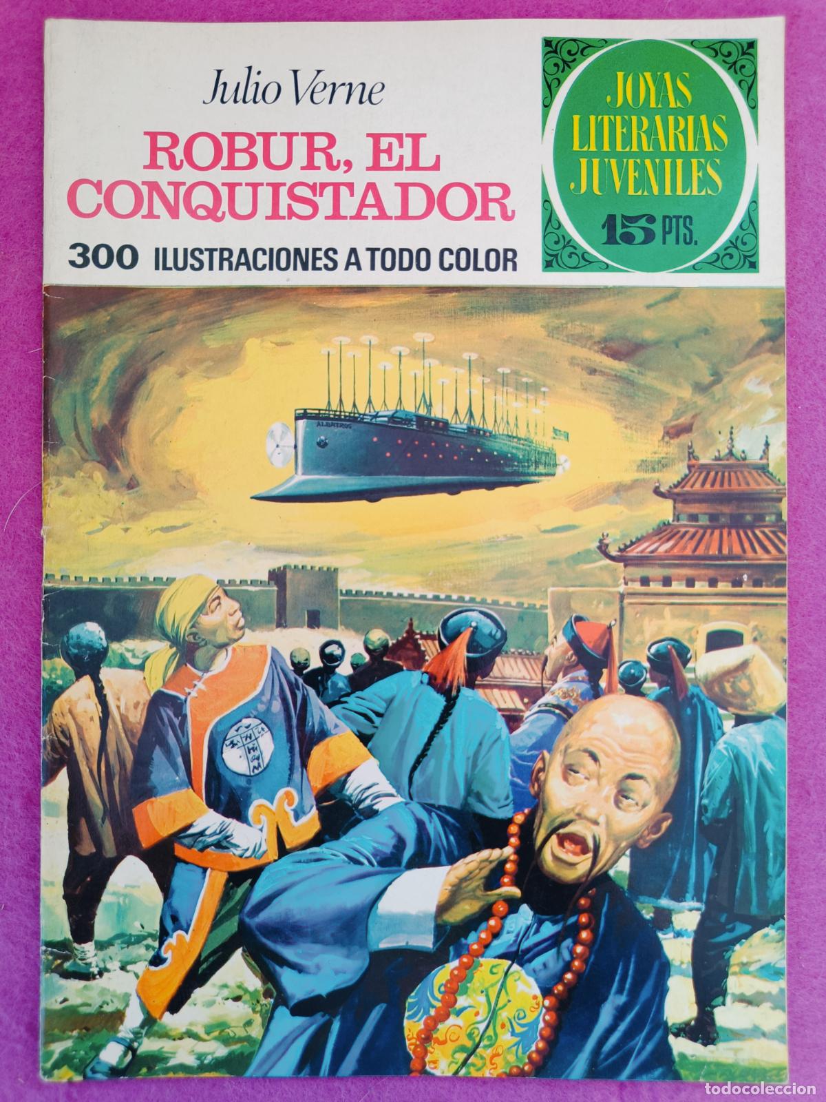Tebeos: TEBEO JOYAS LITERARIAS JUVENILES JULIO VERNE ROBUR EL CONQUISTADOR N&ordm; 113 ED. BRUGUERA 1974