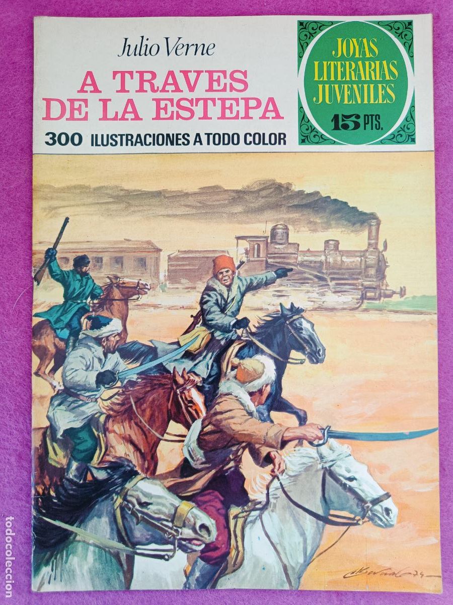 Giornalini: TEBEO JOYAS LITERARIAS JUVENILES JULIO VERNE A TRAVES DE LA ESTEPA N&ordm; 116 ED. BRUGUERA 1974