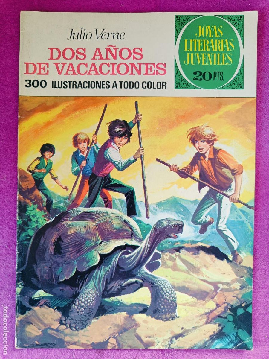 Tebeos: TEBEO JOYAS LITERARIAS JUVENILES JULIO VERNE DOS A&Ntilde;OS DE VACACIONES N&ordm; 117 ED. BRUGUERA 1974
