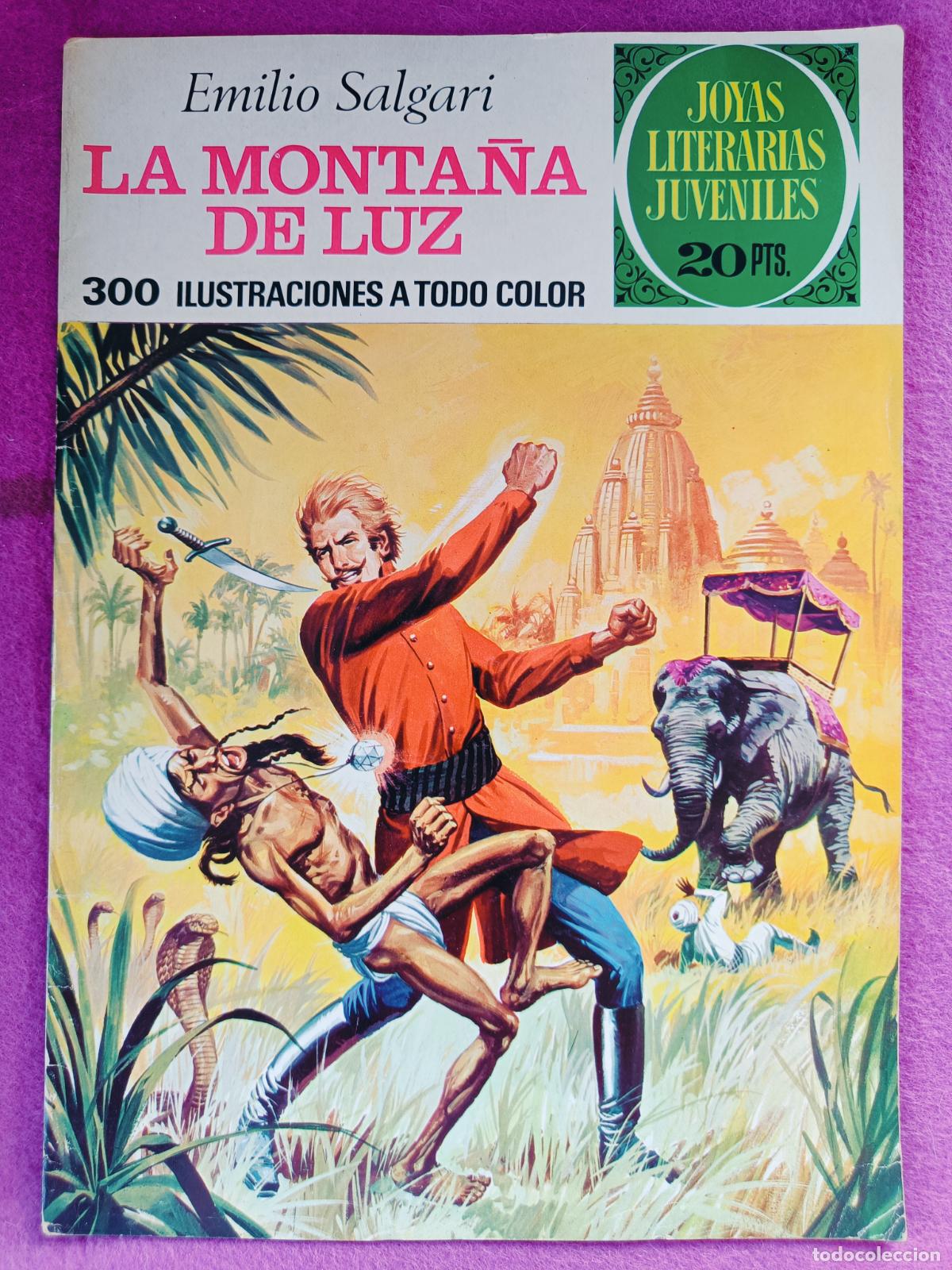 Tebeos: TEBEO JOYAS LITERARIAS JUVENILES EMILIO SALGARI LA MONTA&Ntilde;A DE LUZ N&ordm; 121 ED. BRUGUERA 1975 1&ordf; ED