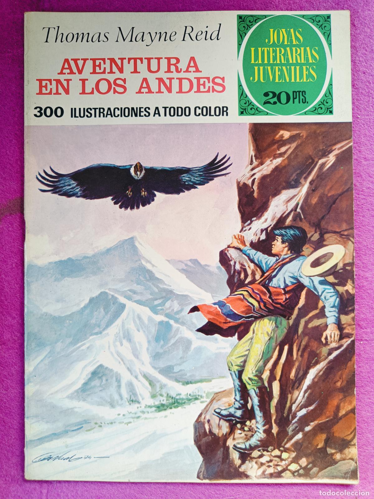 Tebeos: TEBEO JOYAS LITERARIAS JUVENILES THOMAS MAYNE REID AVENTURA EN ANDES N&ordm; 130 ED. BRUGUERA 1975 1&ordf; ED