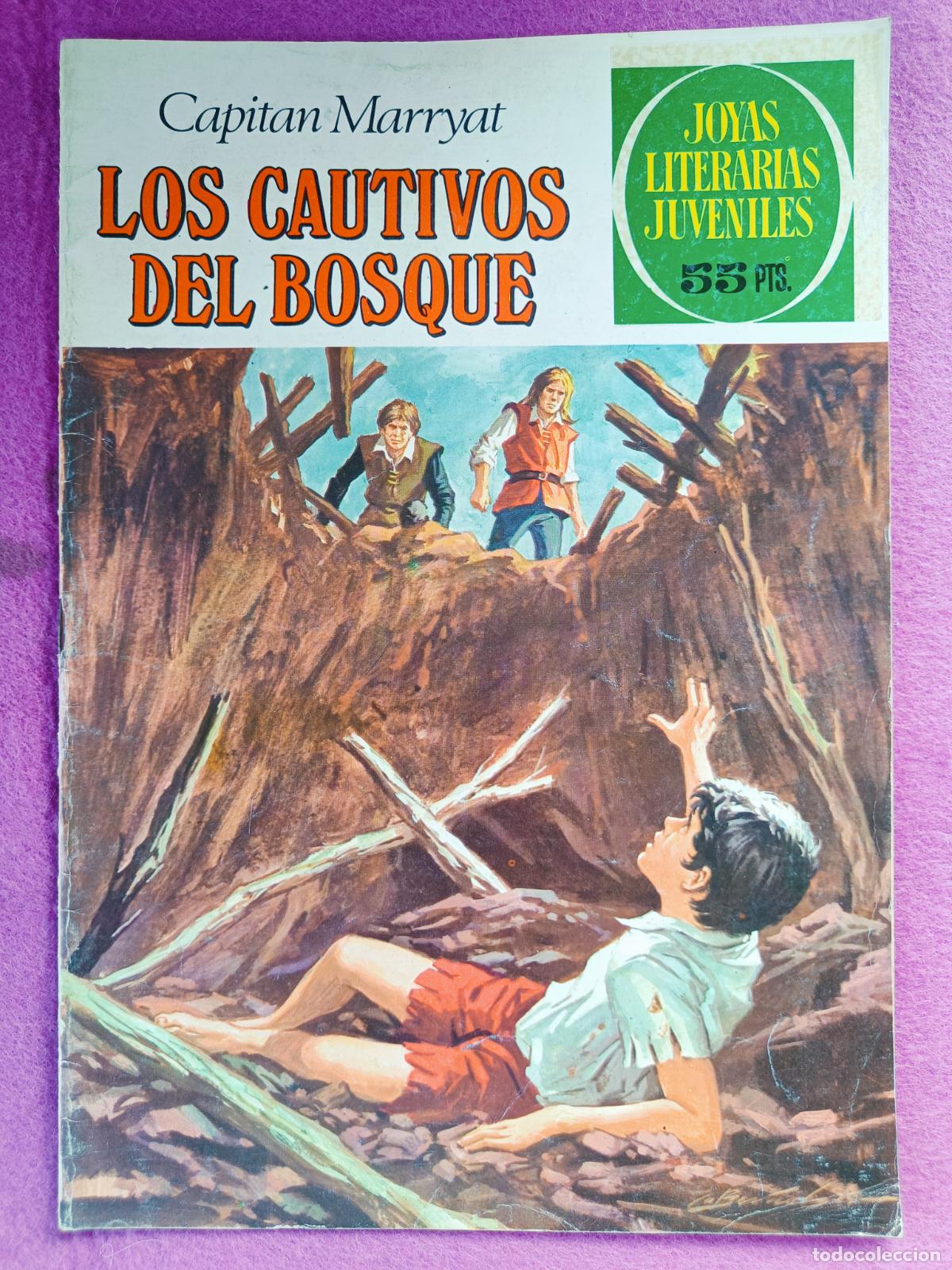 Tebeos: TEBEO JOYAS LITERARIAS JUVENILES CAPITAN MARRYAT LOS CAUTIVOS DEL BOS N&ordm; 132 ED. BRUGUERA 1981