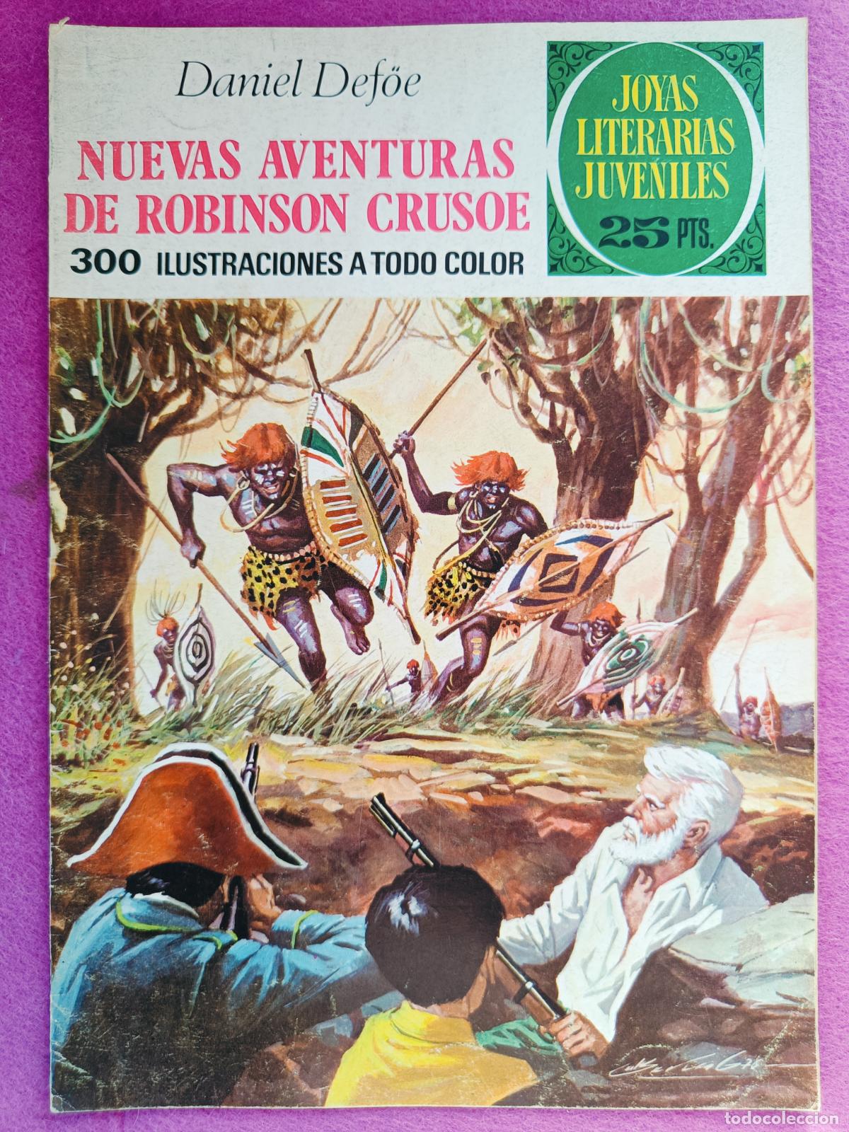 Tebeos: TEBEO JOYAS LITERARIAS JUVENILES DANIEL DEFOE NUEVAS AVENTURAS DE ROBINS N&ordm; 165 ED. BRUGUERA 1976 1&ordf;