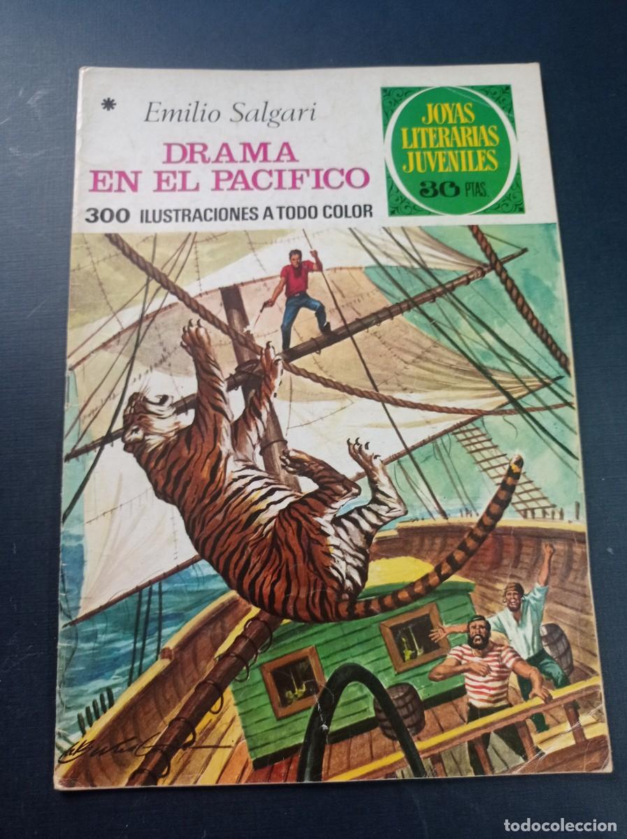Tebeos: DRAMA EN EL PAC&Iacute;FICO. SALGARI. JOYAS LITERARIAS JUVENILES N&ordm; 162. BERNAL, QUESADA. BRUGUERA 1978 ++