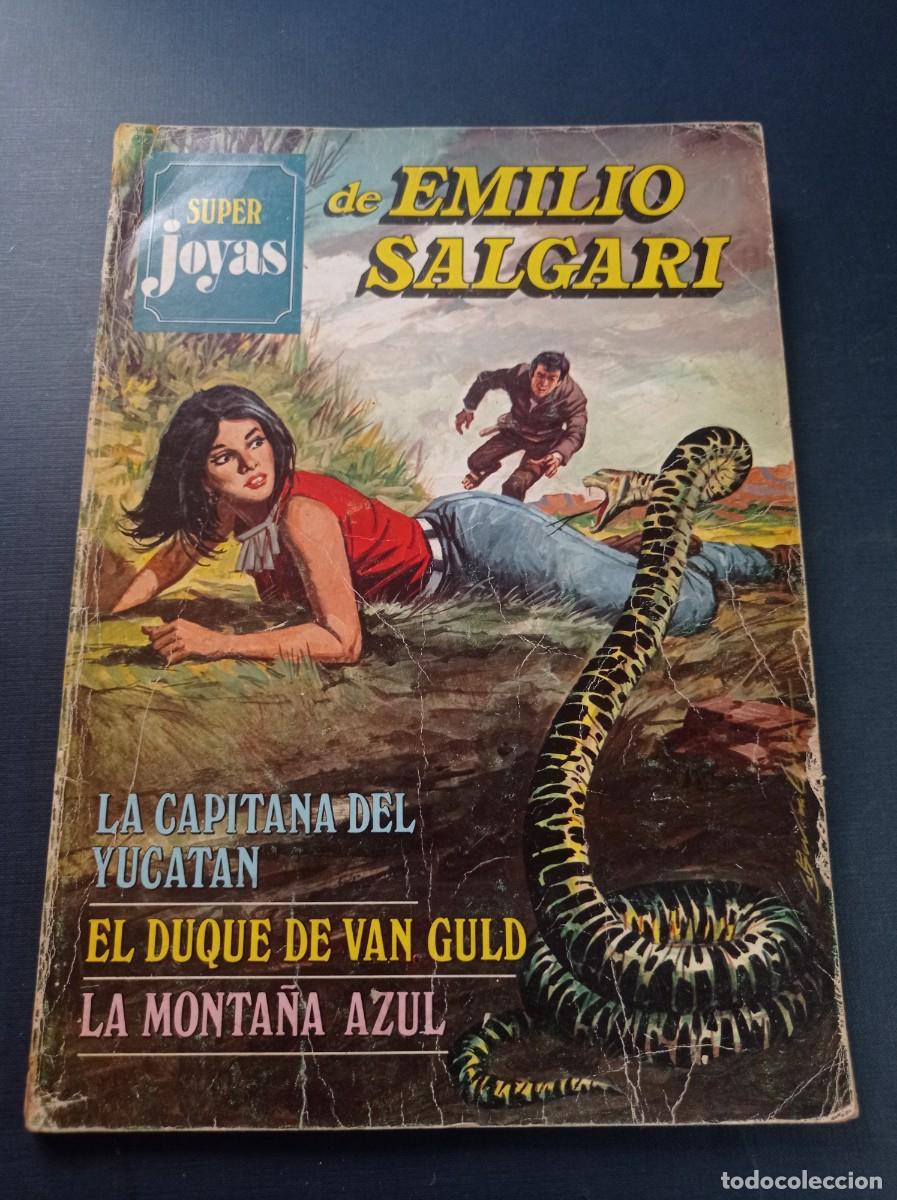 Tebeos: CAPITANA YUCAT&Aacute;N, DUQUE VAN GULD, MONTA&Ntilde;A AZUL. EMILIO SALGARI. SUPER JOYAS N&ordm; 8. BRUGUERA 1977 ++