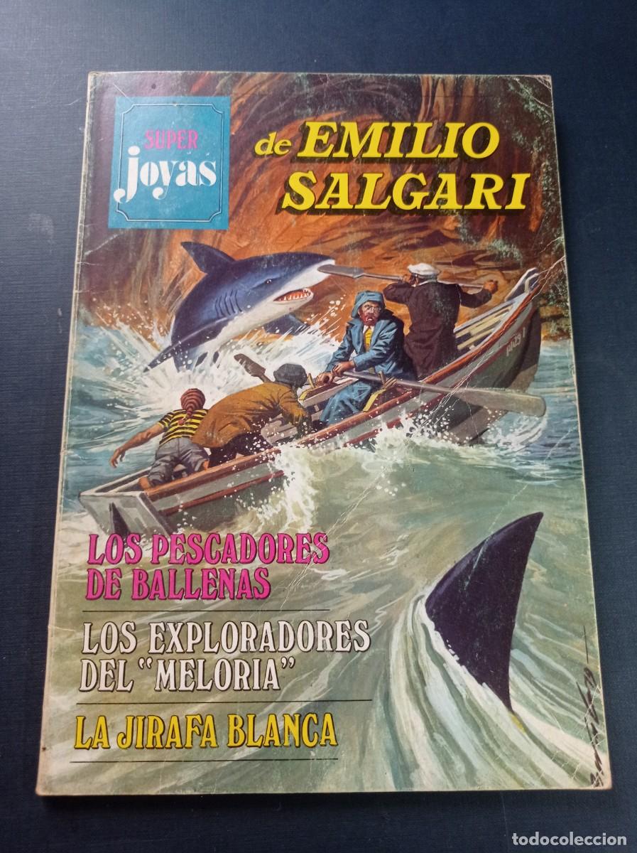 Tebeos: PESCADORES DE BALLENAS, EXPLORADORES MELORIA, JIRAFA BLANCA. SALGARI. SUPER JOYAS 28. BRUGUERA 1979