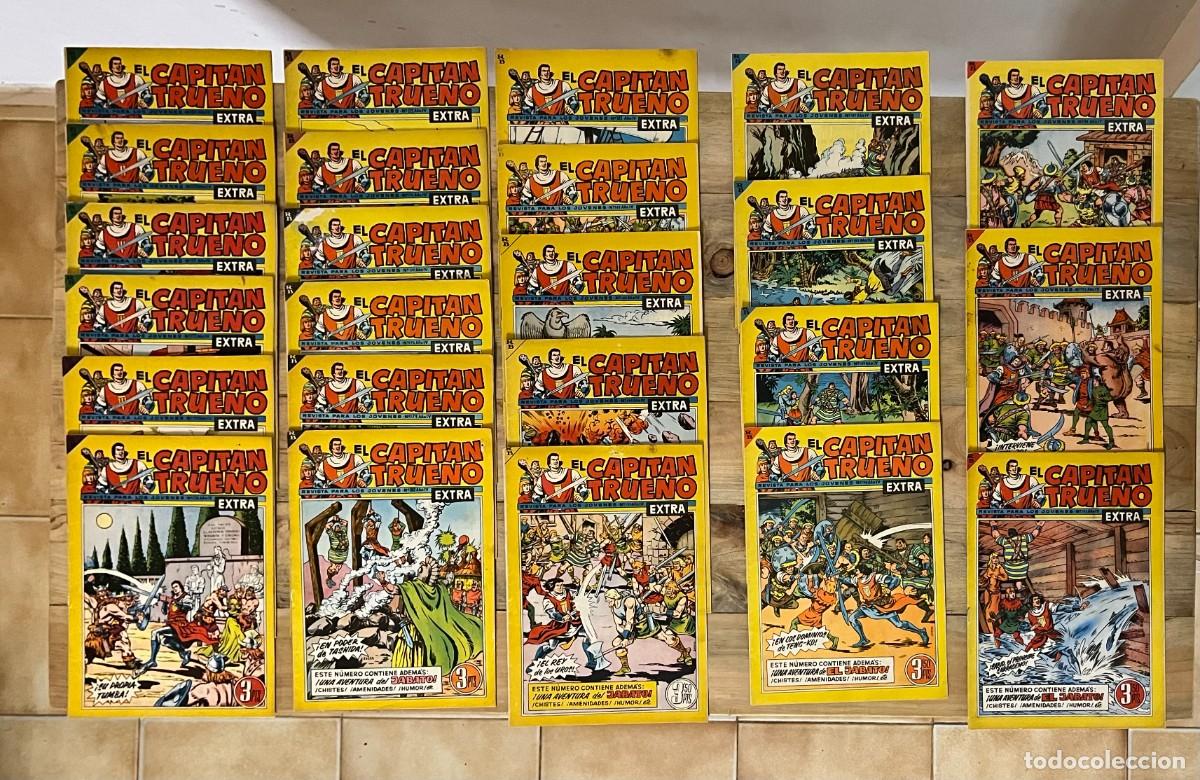Tebeos: LOTE 24 COMICS CAPITAN TRUENO EXTRA 1963 ORIGINAL 169 AL 185 + 187 AL 193