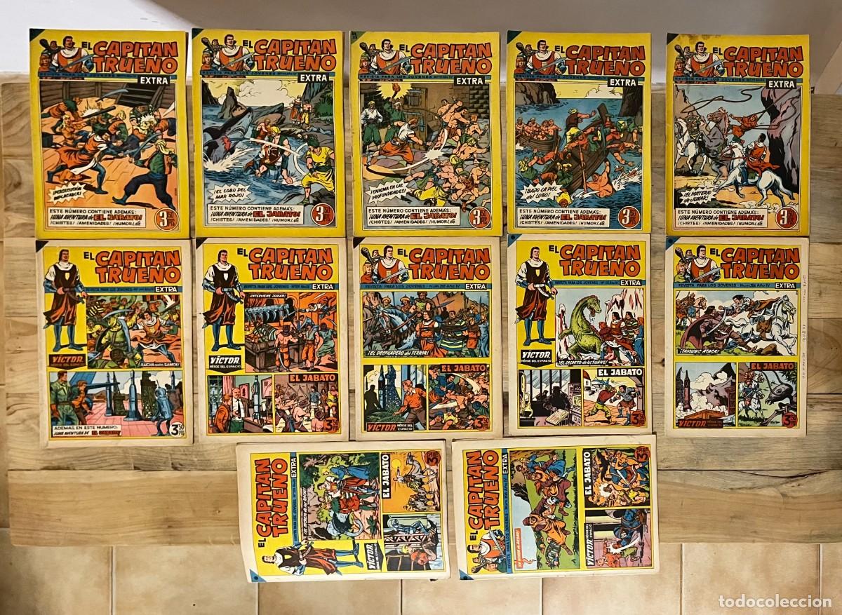 Tebeos: LOTE 12 COMICS CAPITAN TRUENO EXTRA 1963 ORIGINAL 195 AL 206
