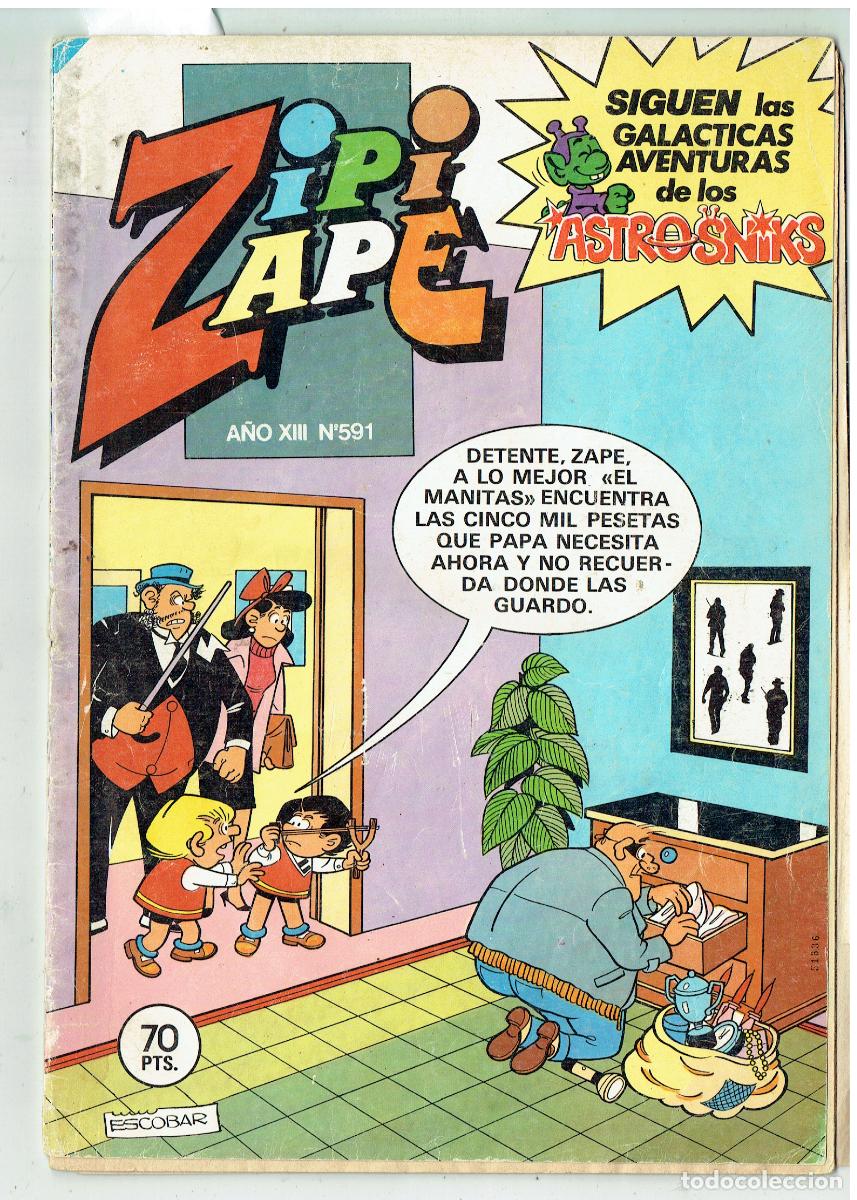 Tebeos: ZIPI Y ZAPE. N&ordm; 591 AVENTURAS DE ASTROSNIKS, BRUGUERA, 1984 1981,