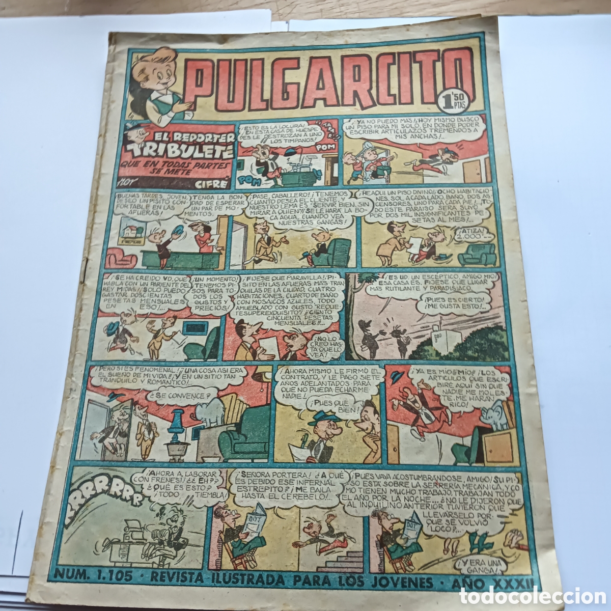 Tebeos: PULGARCITO NUM 1105 EDI.BRUGUERA ORIGINAL