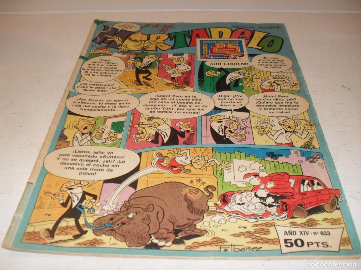 Tebeos: MORTADELO N&ordm; 633,CON EL BOTONES SACARINO DE INVITADO,DE 645.BRUGUERA,1970