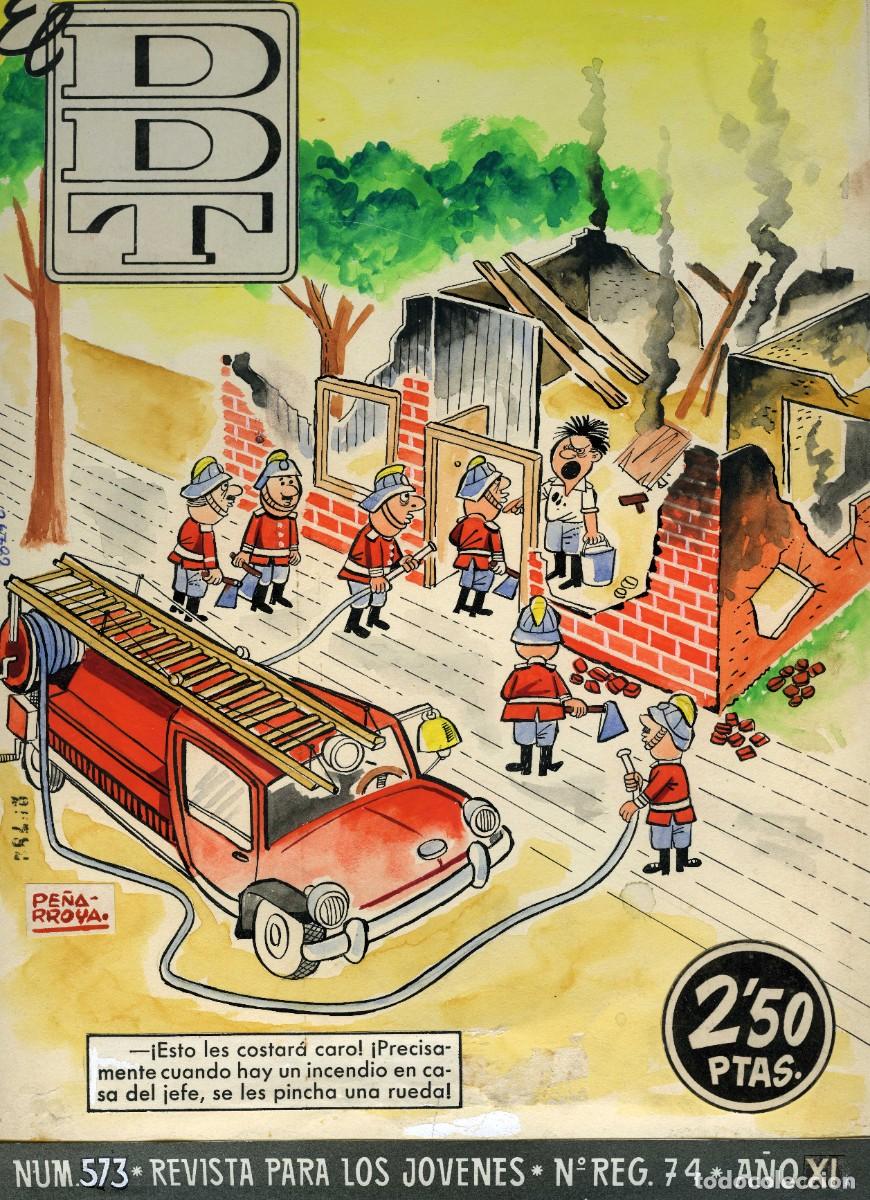 Tebeos: Portada original DDT 573 de Pe&ntilde;arroya