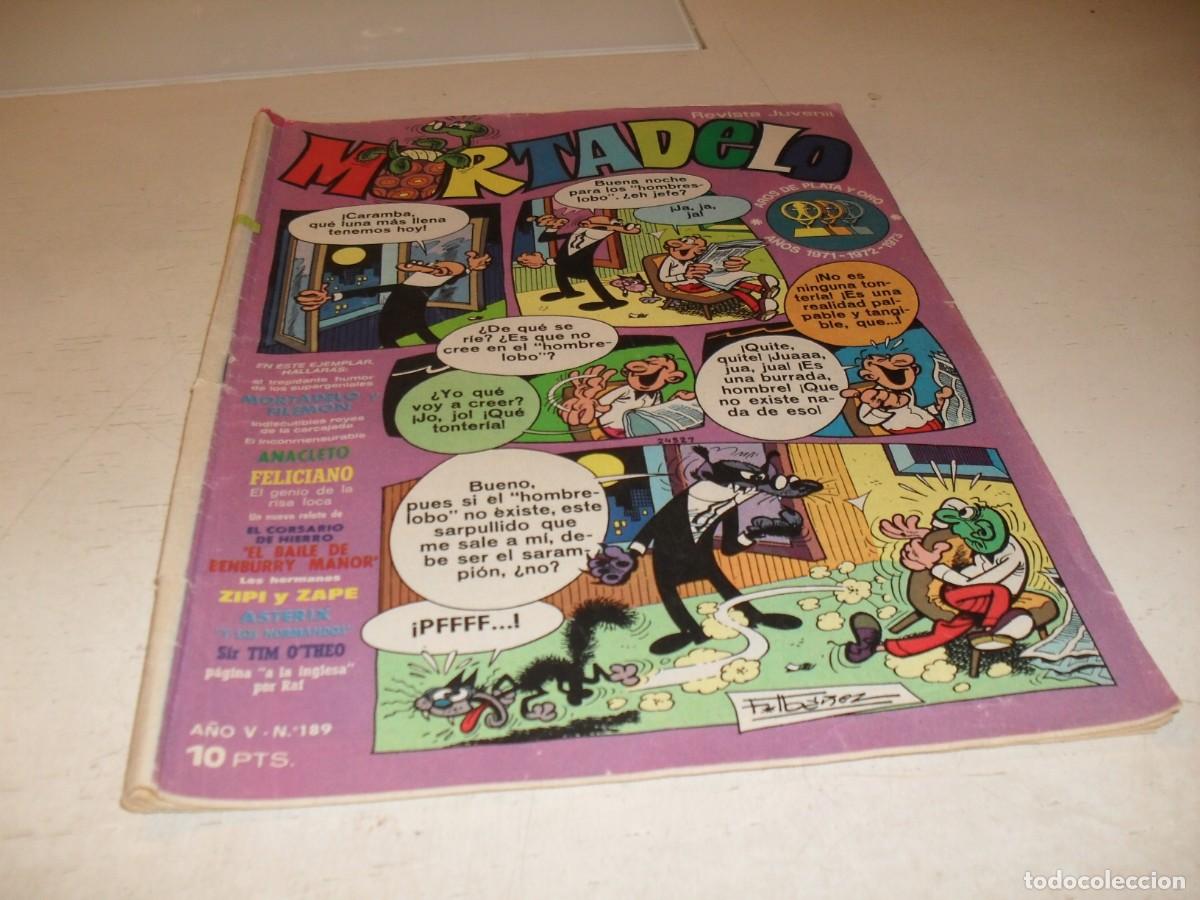 Tebeos: MORTADELO N&ordm; 189,CON MORTADELO DE LICANTROPO EN PORTADA,DE 645.BRUGUERA,1970
