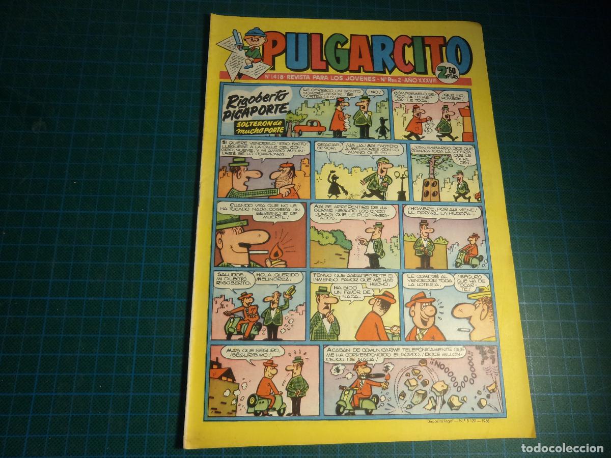 Comics: Pulgarcito. N&ordm; 1418. Bruguera