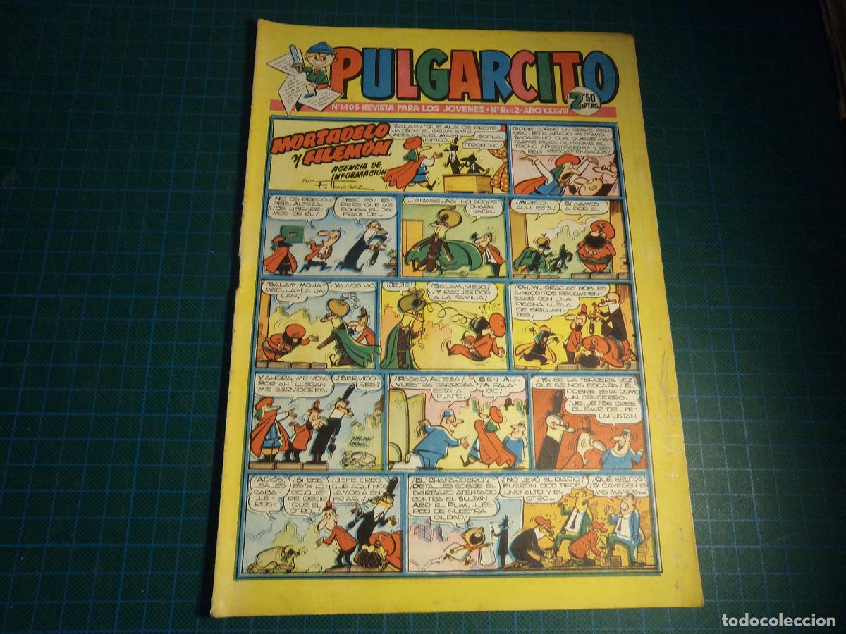 Tebeos: Pulgarcito. N&ordm; 1405. Bruguera. 1&ordf; portada de Mortadelo