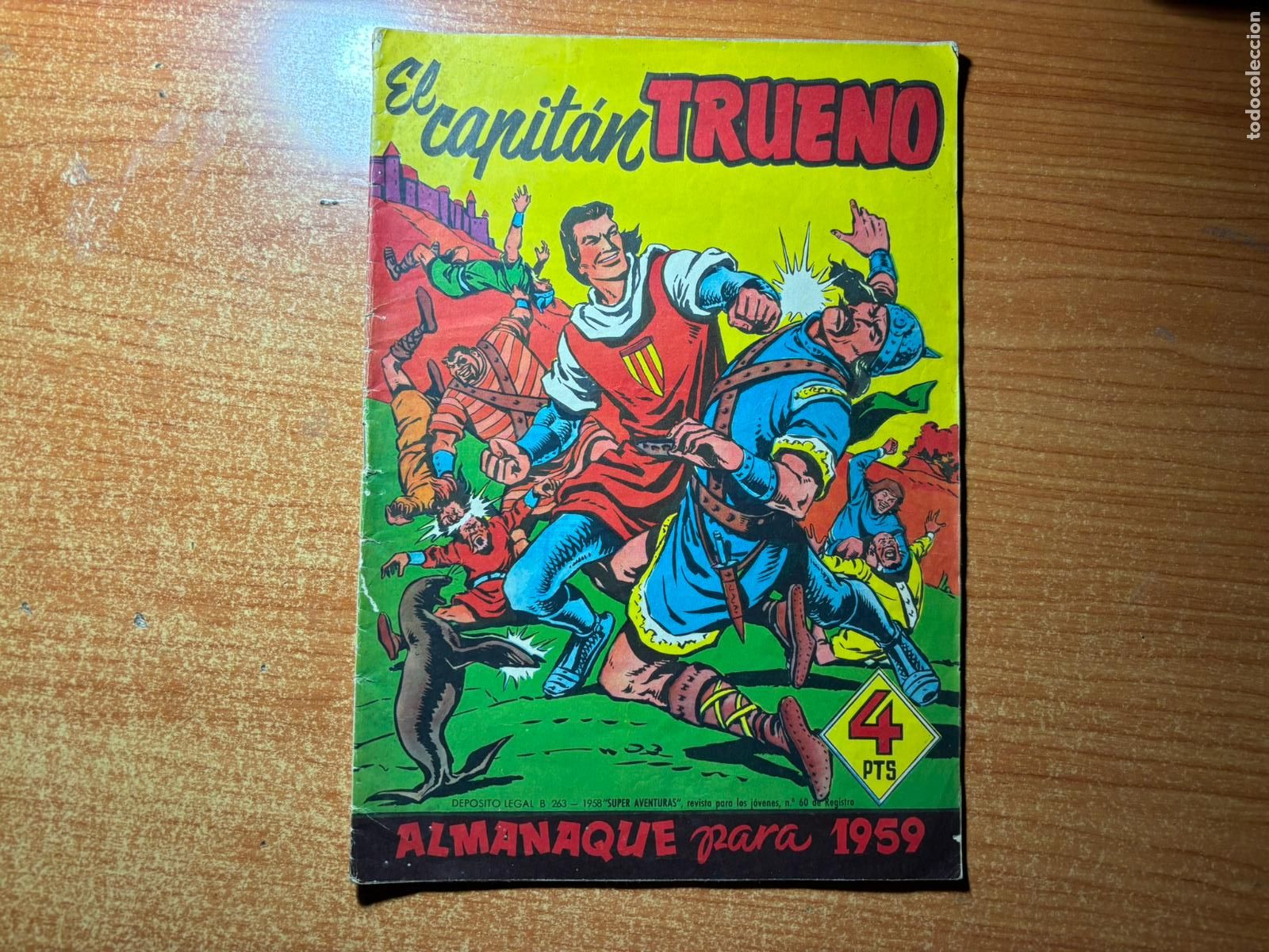 Tebeos: EL CAPITAN TRUENO ALMANAQUE 1959 ORIGINAL EDITORIAL BRUGUERA