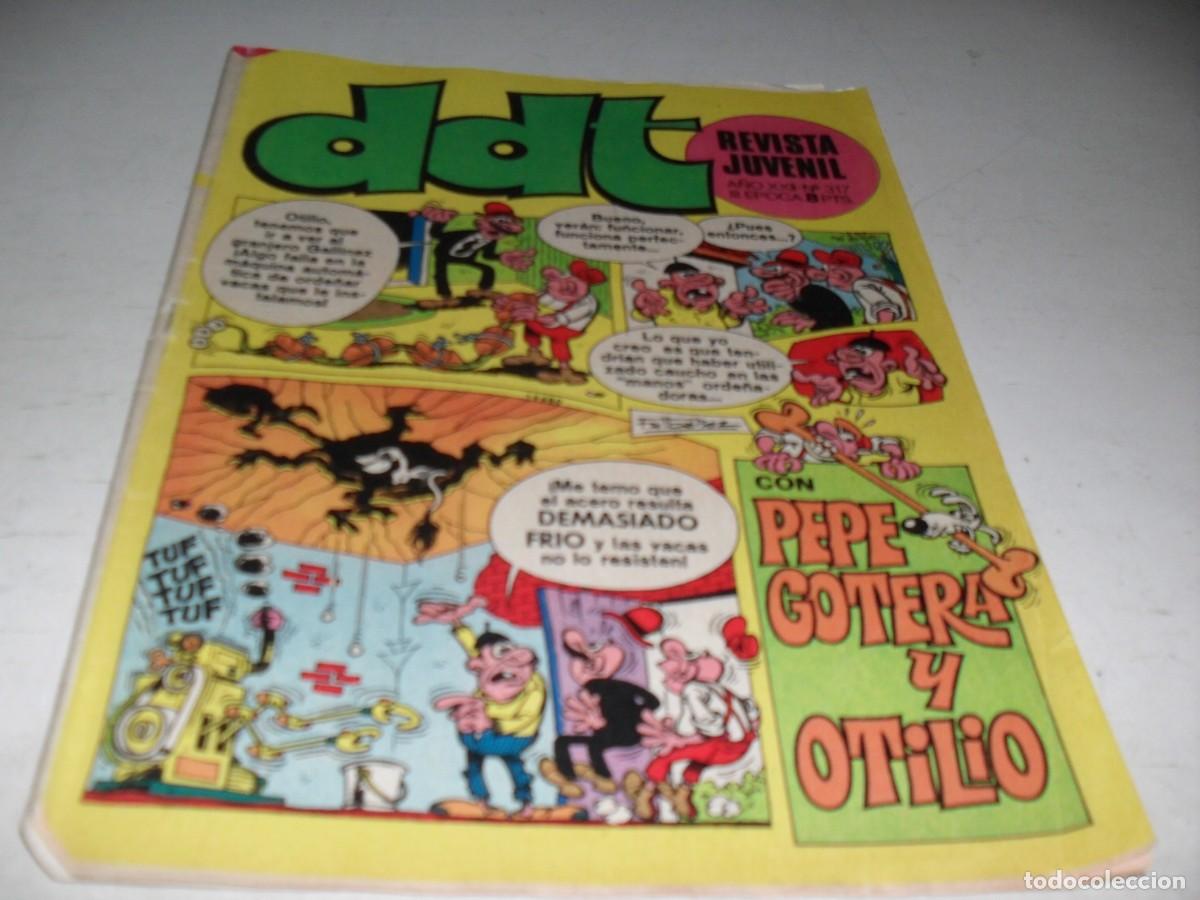 Tebeos: DDT 2&ordf; EPOCA,N&ordm; 317,CON RAY 25,DE CARLOS GIMENEZ,EN CONTRAPORTADA,DE 551.BRUGUERA,1967