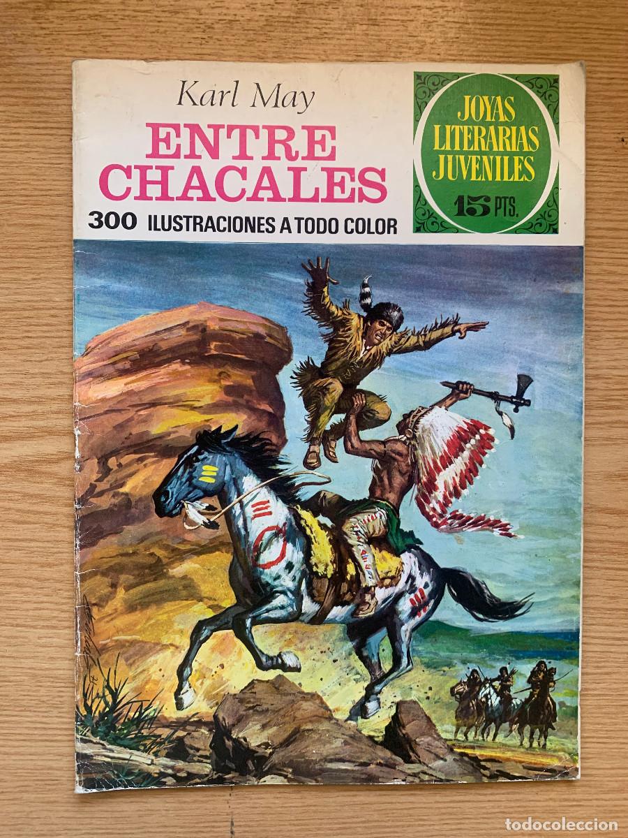 Tebeos: Joyas Literarias Juveniles n&ordm; 45: Entre Chacales de Karl May - D2 1&ordf; Edici&oacute;n 1972 - Muy Buen Estado