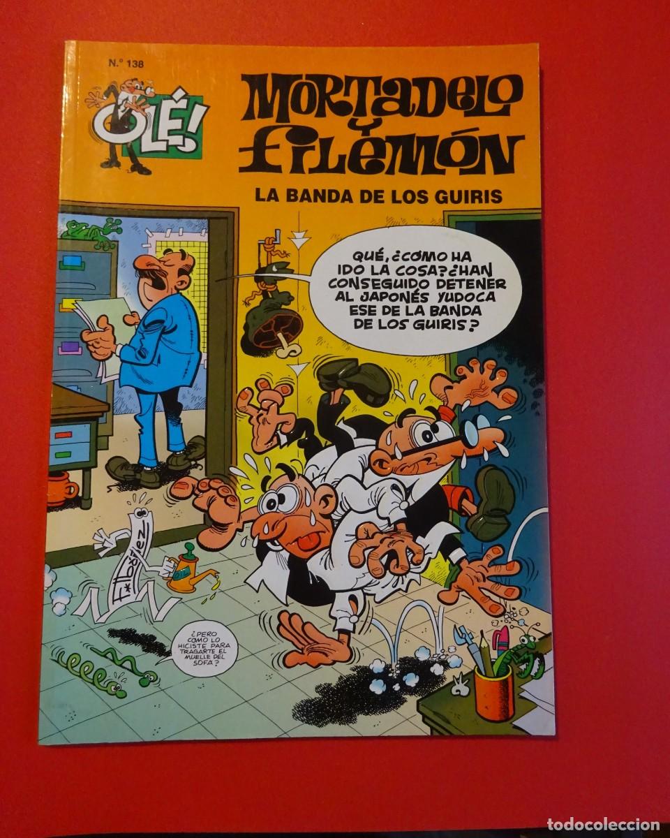 Tebeos: MORTADELO Y FILEMON, LA BANDA DE LOS GUIRIS, COLECCI&Oacute;N OL&Eacute;, N&ordm; 138, BUEN ESTADO