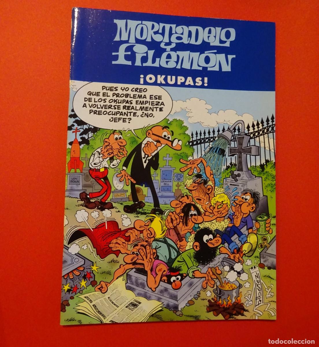 Tebeos: MORTADELO Y FILEMON, OKUPAS, EDICIONES B, BUEN ESTADO