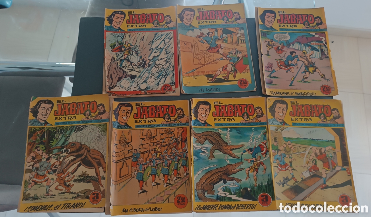 Tebeos: LOTE 7 TEBEOS &rdquo;EL JABATO&rdquo; E.D. BRUGUERA DEL 62.