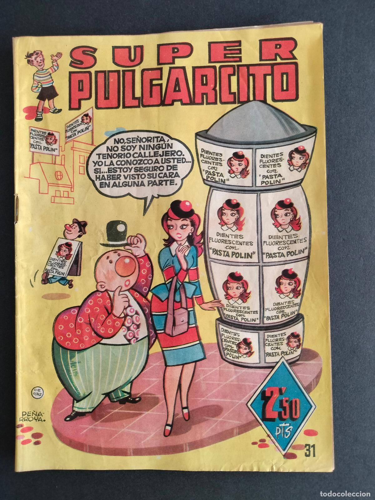 Tebeos: SUPER PULGARCITO N&ordm; 31 ORIGINAL DE EPOCA BRUGUERA 1951 MUY BUEN ESTADO!!