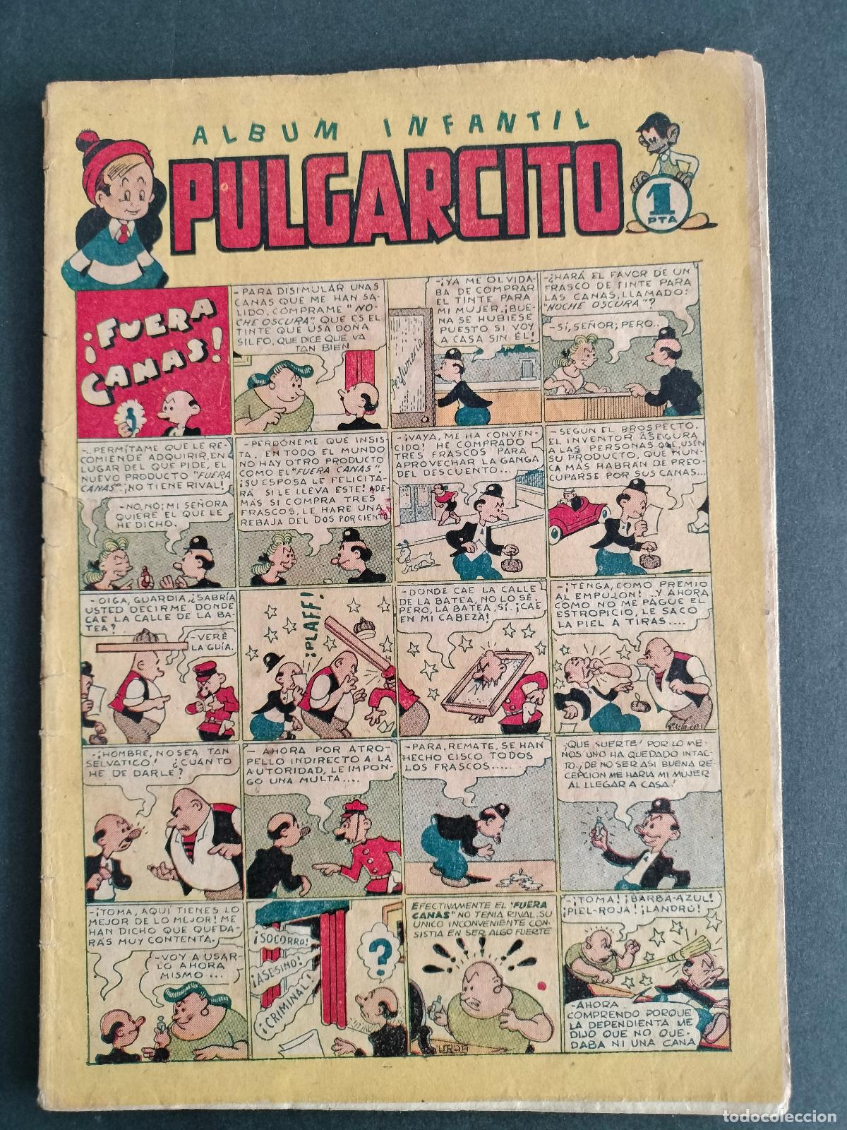 BDs: PULGARCITO N&ordm; 15 ORIGINAL 1947 BRUGUERA IRANZO CIFRE AYNE TINEZ SABATES PE&Ntilde;ARROYA MUY DIFICIL!!!