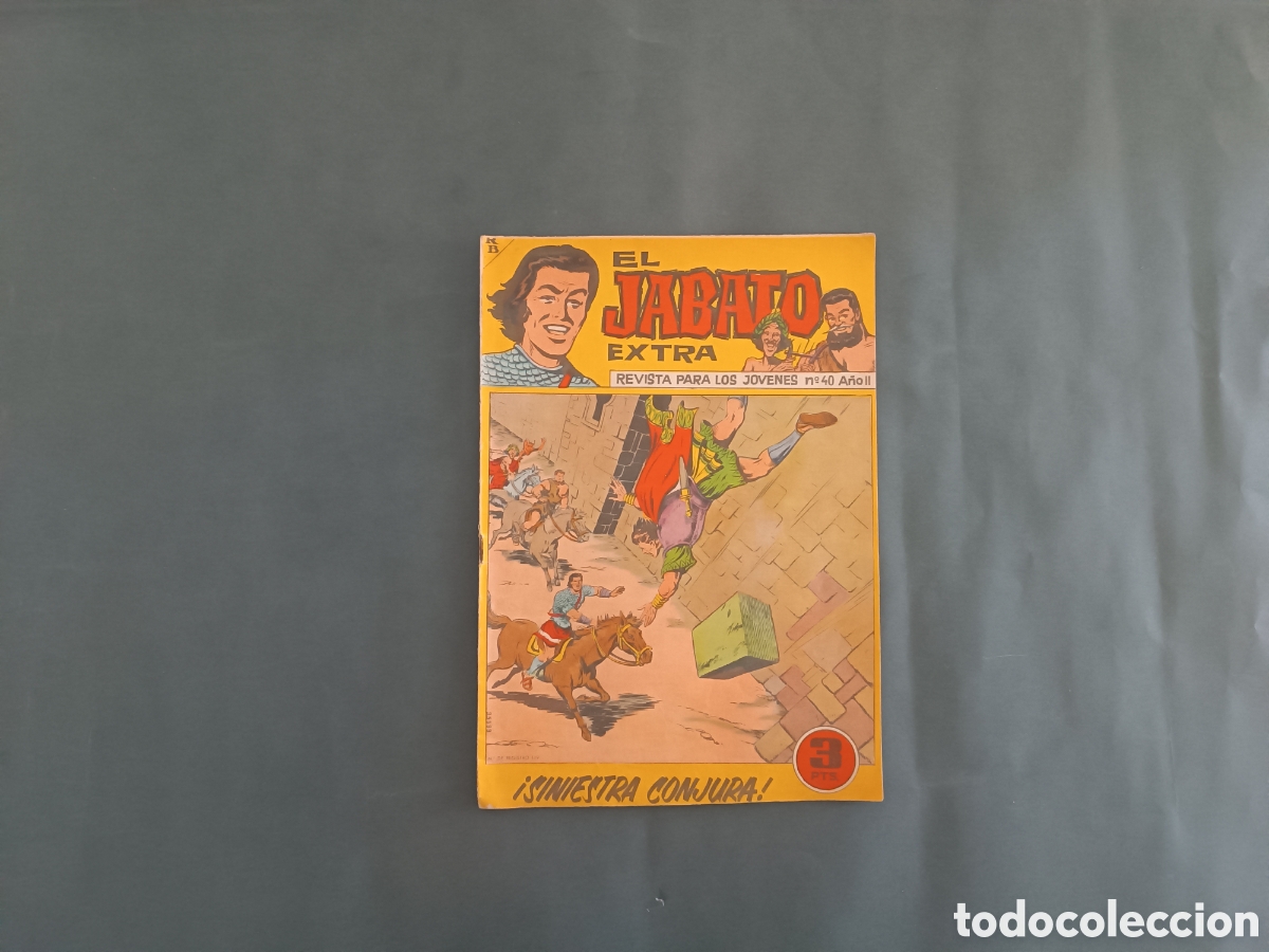 Tebeos: RAREZA- EL JABATO EXTRA N&deg; 40, ! Siniestra Conjura! ERROR DE IMPRENTA (FRANJA BLANCA).