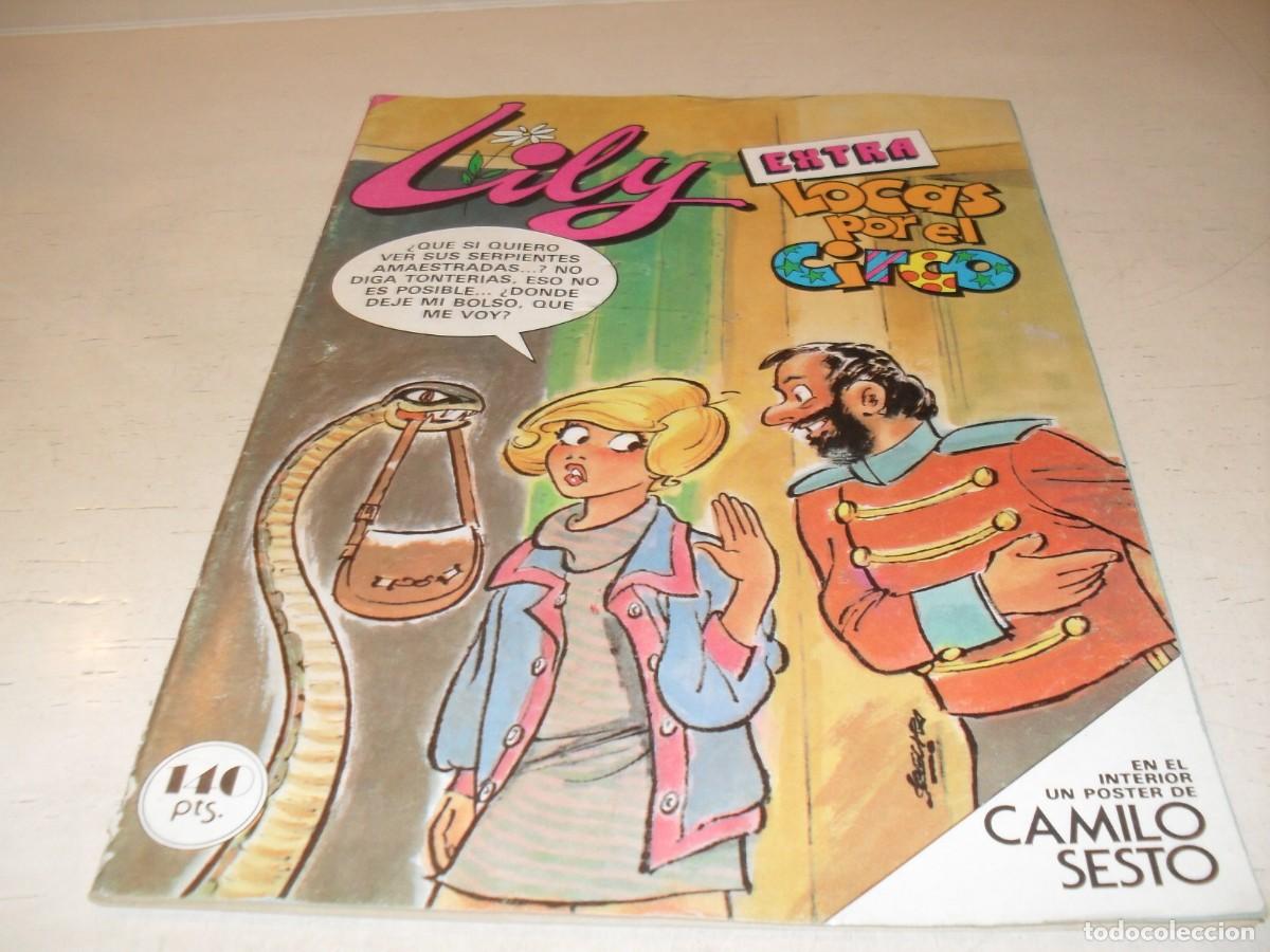 Tebeos: LILY EXTRA N&ordm; 87,LOCAS POR EL CIRCO,CON POSTER DE CAMILO SESTO .BRUGUERA,1970