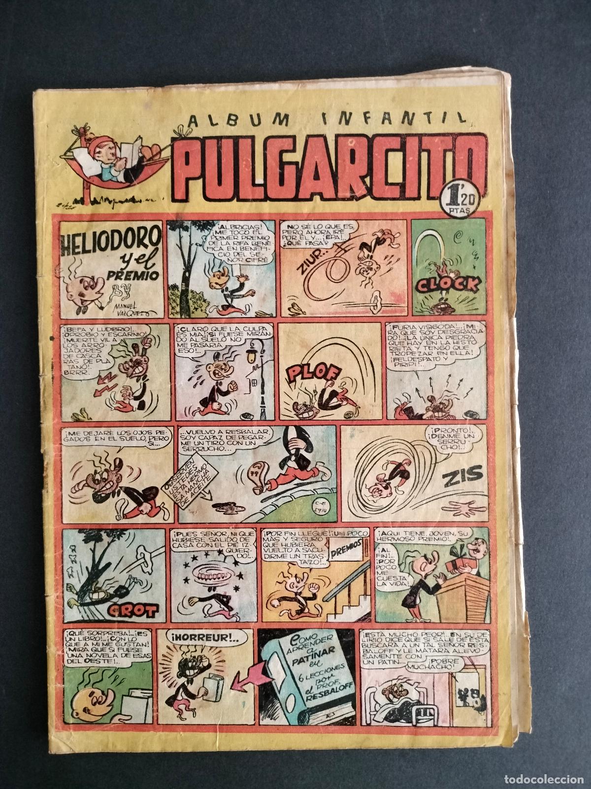 Livros de Banda Desenhada: PULGARCITO N&ordm; 129 EDITORIAL BRUGUERA 1949 BUEN ESTADO!!!