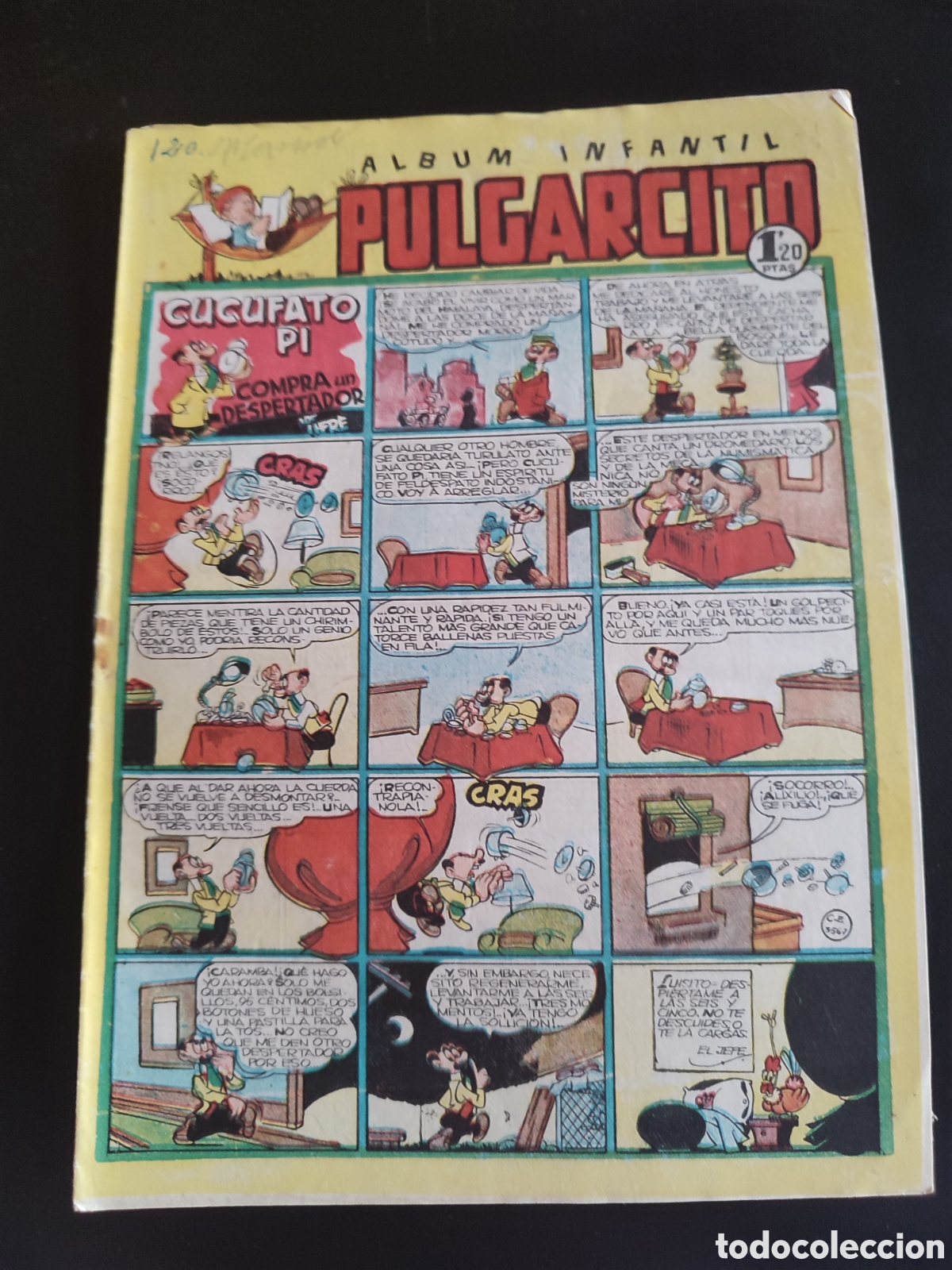 Livros de Banda Desenhada: PULGARCITO &Aacute;LBUM INFANTIL N&ordm; 120. ORIGINAL. EDITORIAL BRUGUERA. 1,20 PTS