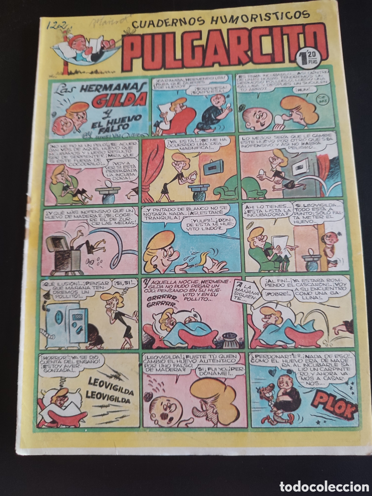 Tebeos: PULGARCITO &Aacute;LBUM INFANTIL N&ordm; 122. ORIGINAL. EDITORIAL BRUGUERA. 1,20 PTS