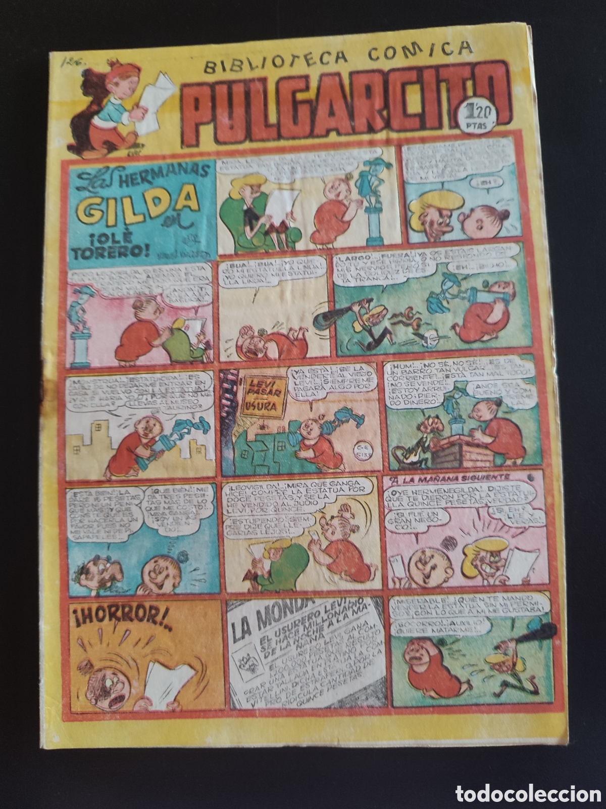 Tebeos: PULGARCITO &Aacute;LBUM INFANTIL N&ordm; 126. ORIGINAL. EDITORIAL BRUGUERA. 1,20 PTS