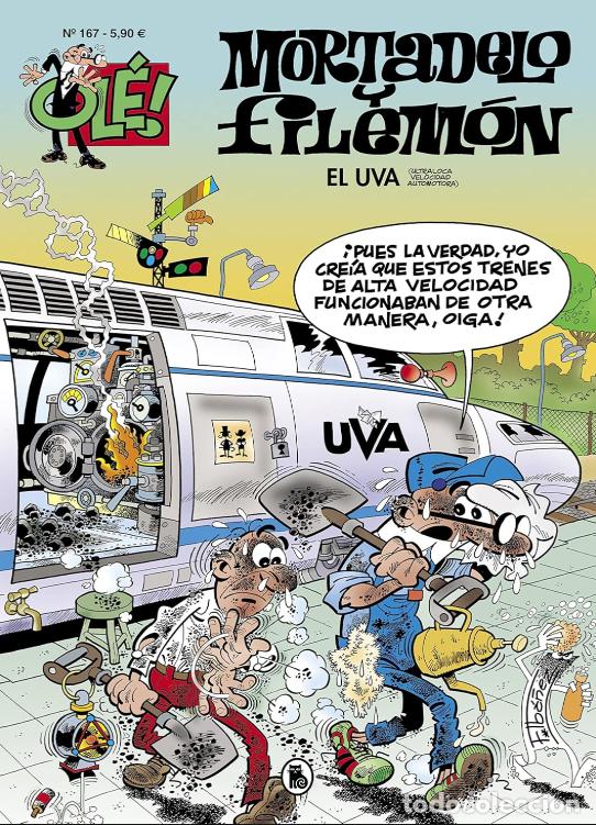 Tebeos: Mortadelo y Filem&oacute;n. El U.V.A. (Ultraloca Velocidad Automotora) (Ol&eacute;! Mortadelo 167) (Bruguera Cl&aacute;si