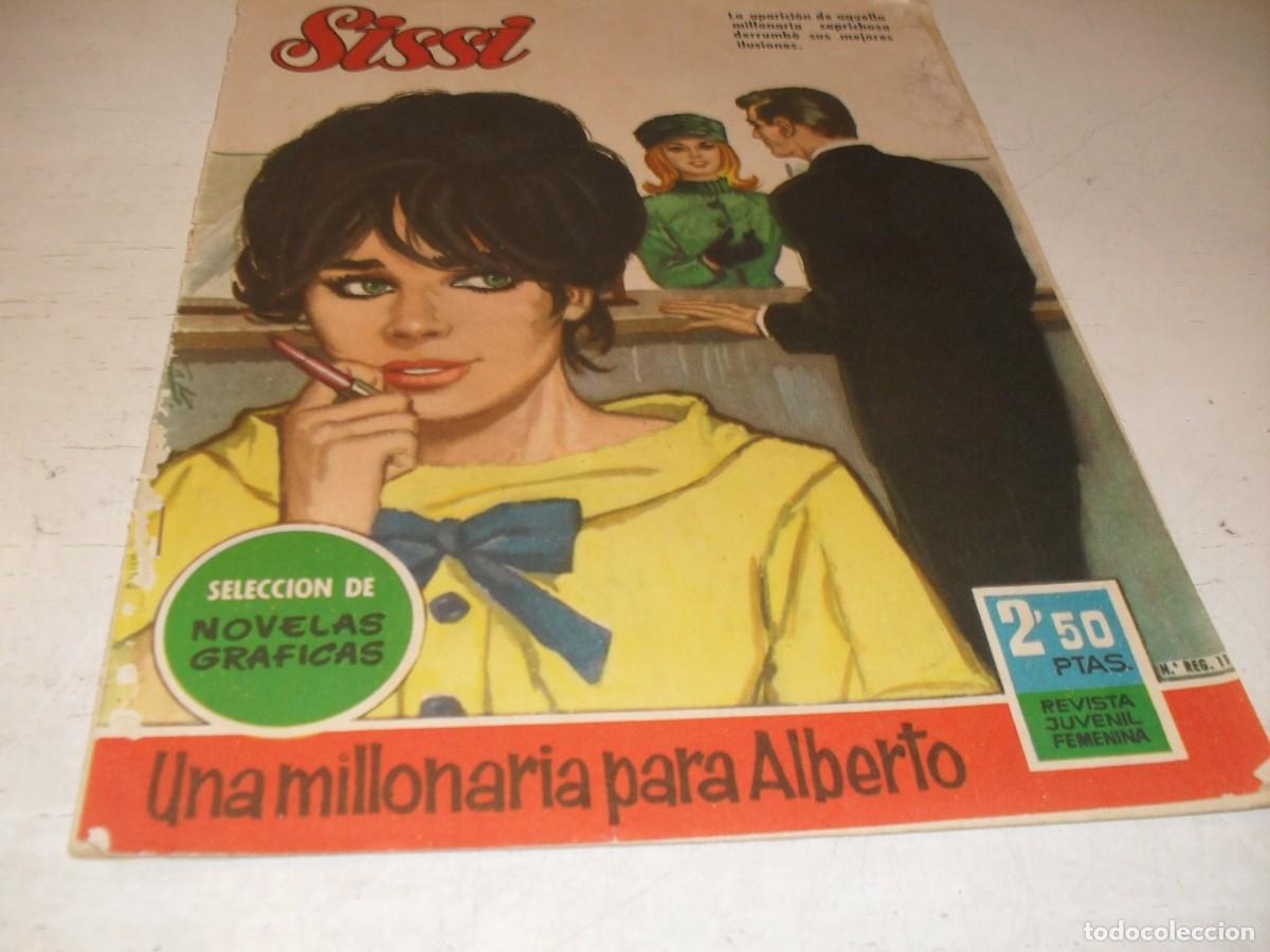 Tebeos: SISSI NOVELAS GRAFICAS N&ordm; 166,CON JOHN GAVIN EN CONTRAPORTADA,DE 214.BRUGUERA,1959