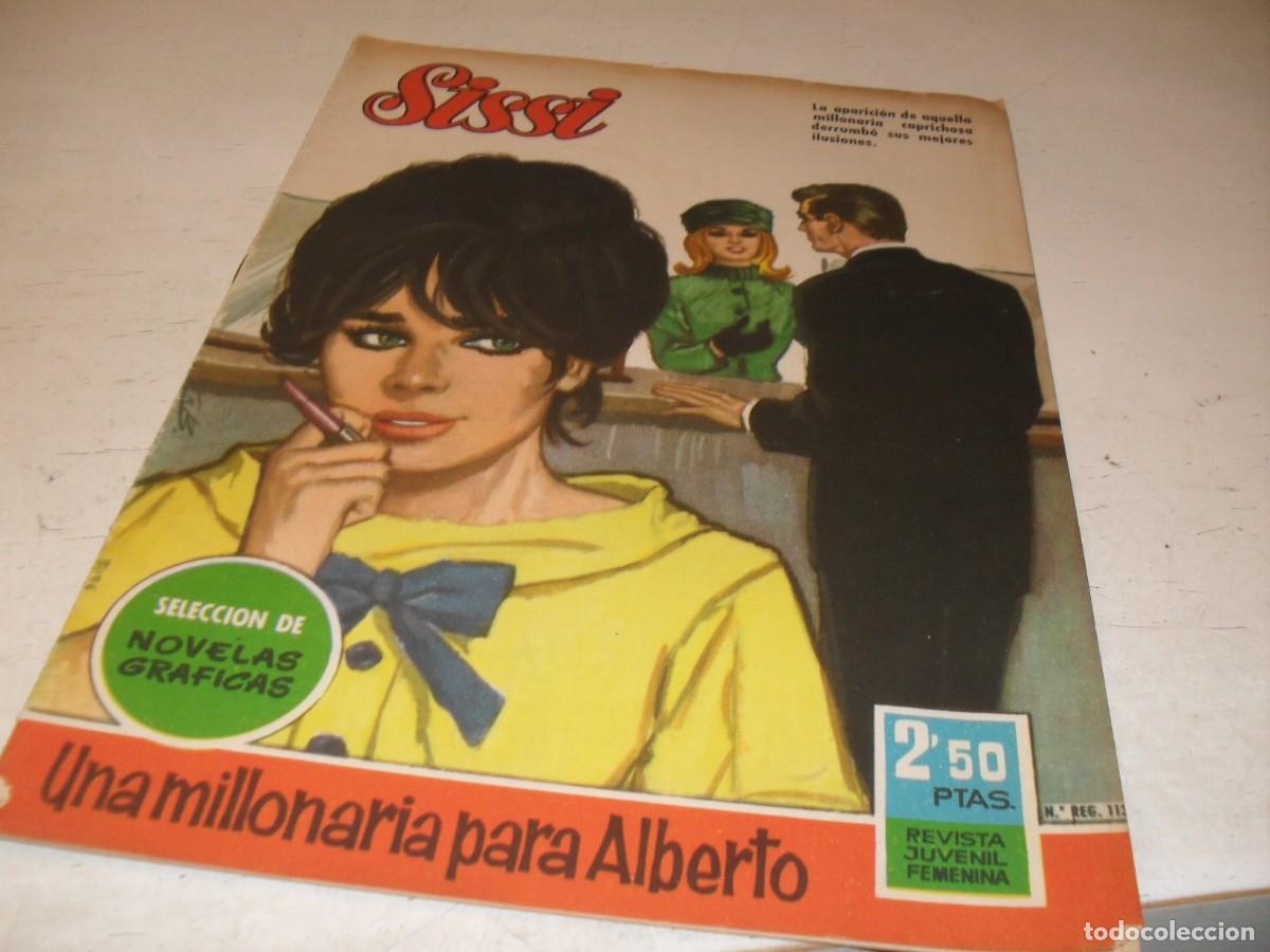 Tebeos: SISSI NOVELAS GRAFICAS N&ordm; 166,CON JOHN GAVIN EN CONTRAPORTADA,DE 214.BRUGUERA,1959