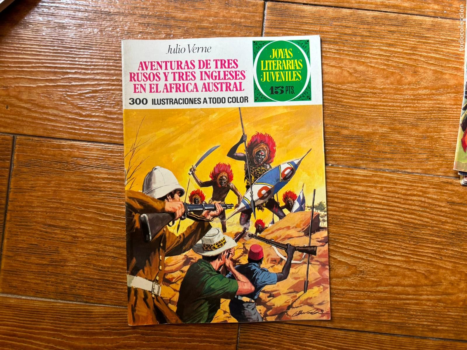 Tebeos: JOYAS LITERARIAS JUVENILES N&ordm; 28 TRES RUSOS Y TRES INGLESESE EN LA AFRICA AUSTRAL EDITORIAL BRUGUERA