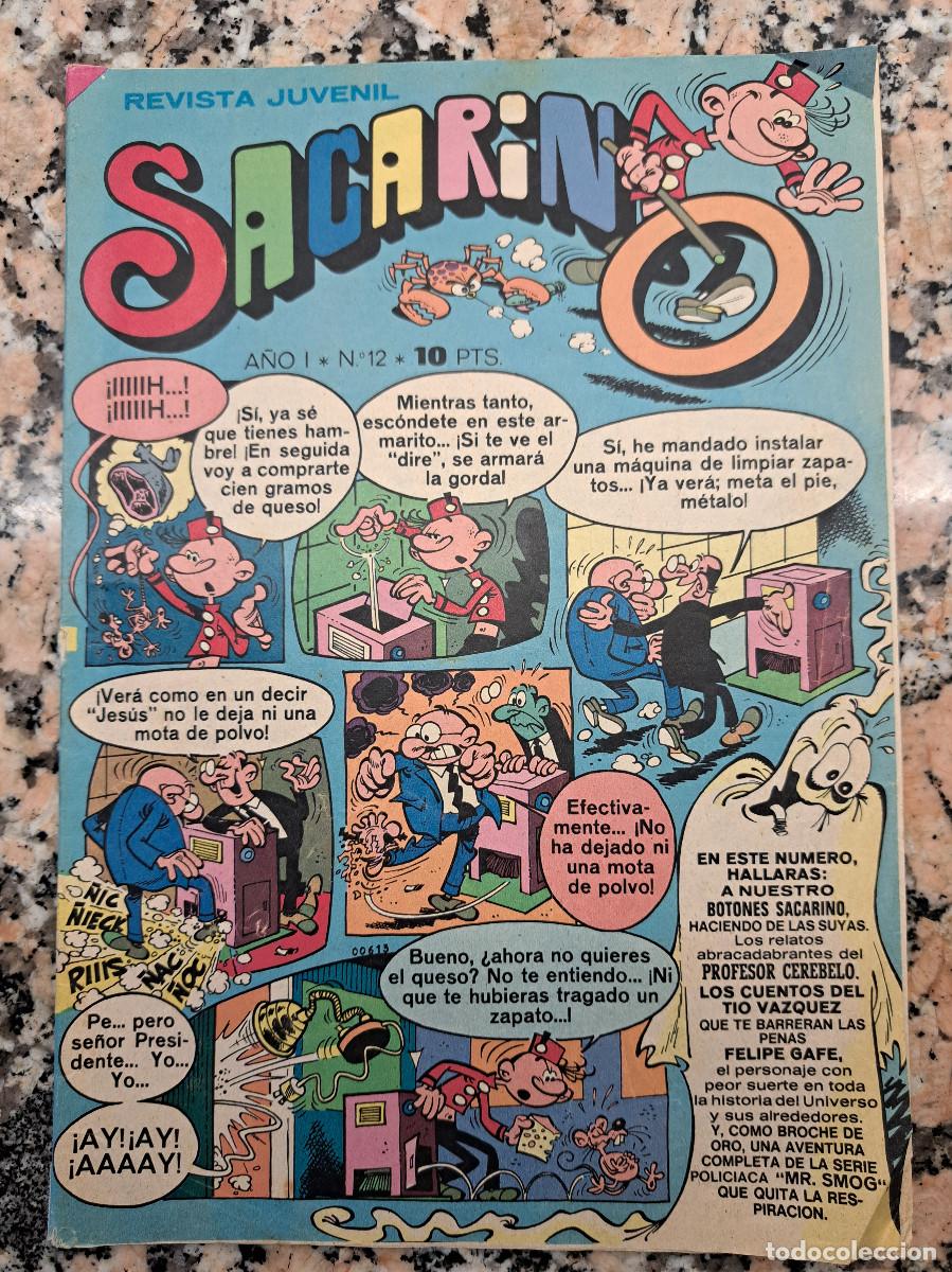 Tebeos: sacarino revista juvenil a&ntilde;o I n&ordm; 12 tapa blanda (papel) 32 p&aacute;ginas
