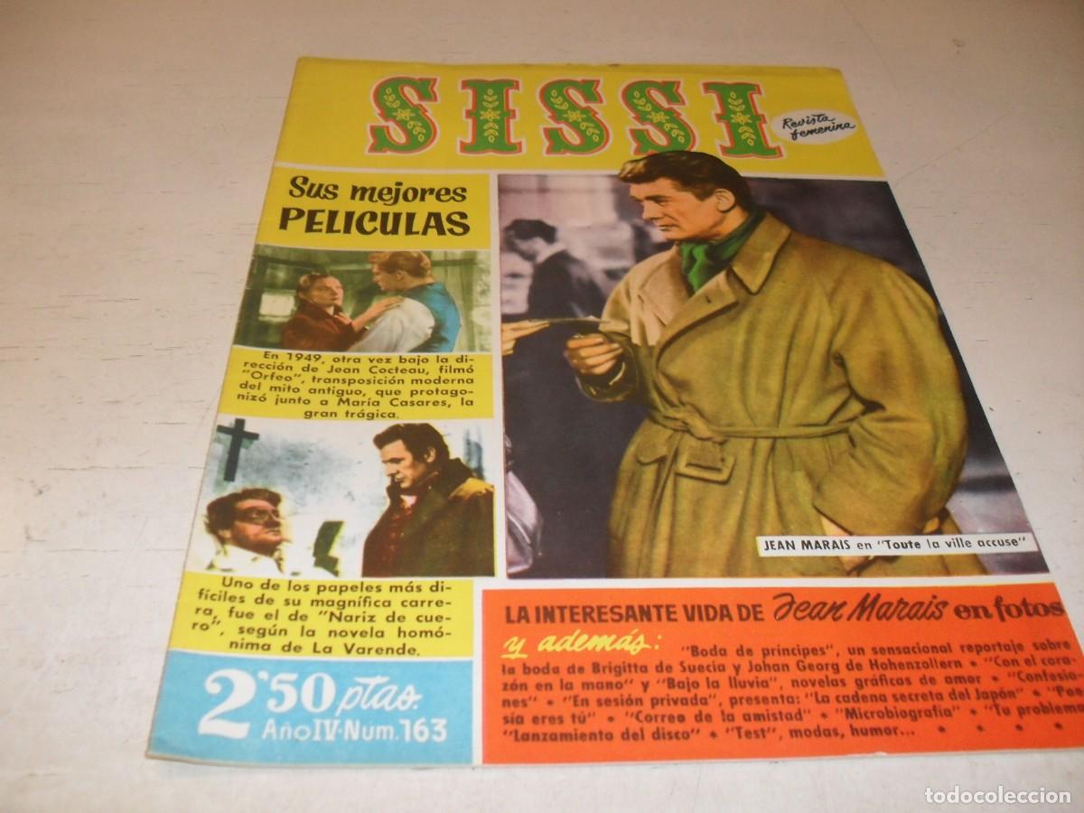 Tebeos: SISSI N&ordm; 163,CON JEAN MARAIS EN CONTRAPORTADA,DE 273.BRUGUERA,1958
