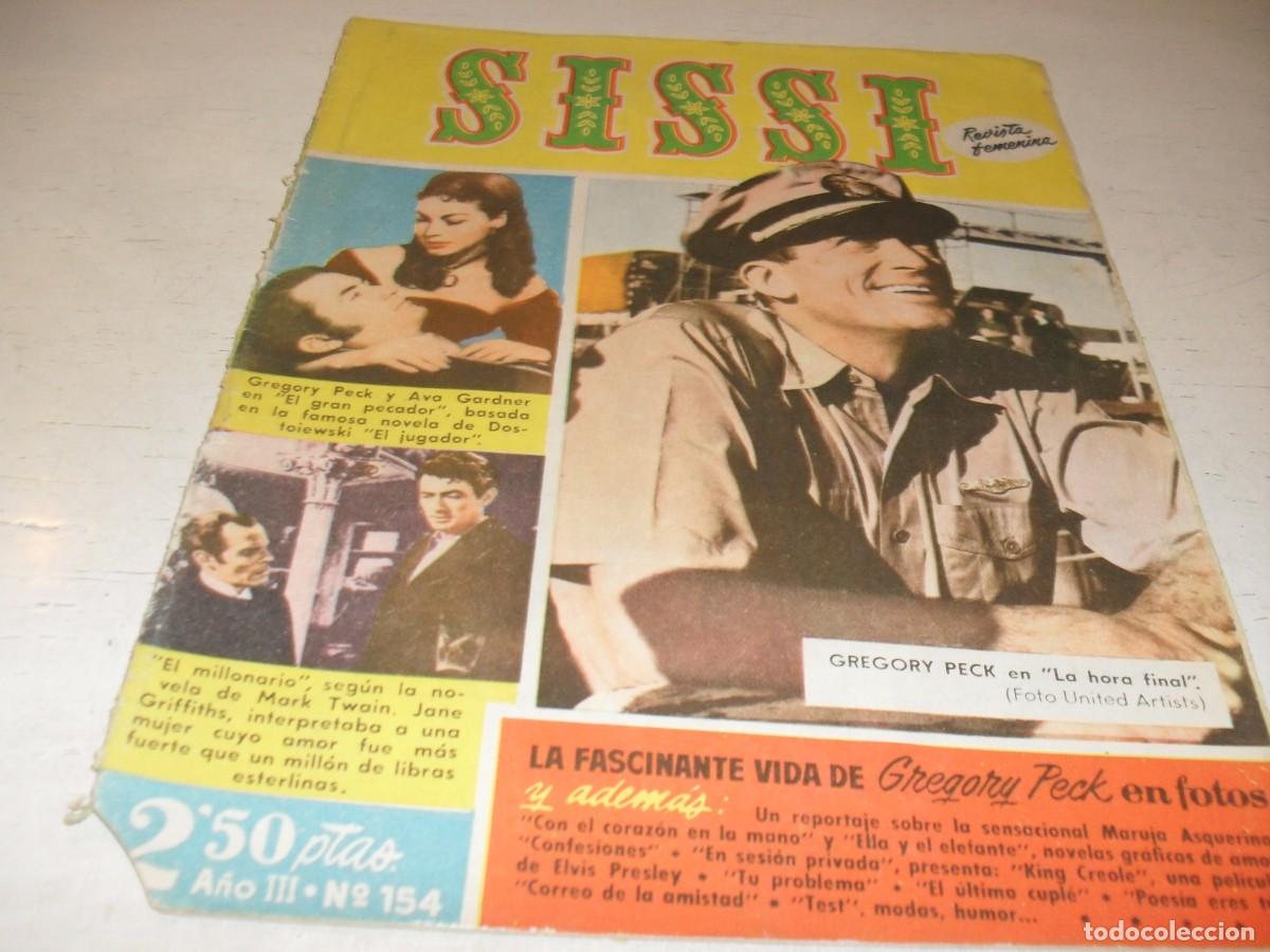 Tebeos: SISSI N&ordm; 154,CON GREGORY PECK EN CONTRAPORTADA,DE 273.BRUGUERA,1958