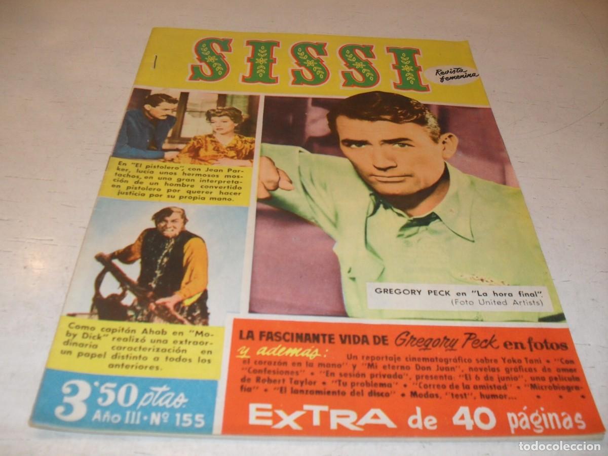 Tebeos: SISSI N&ordm; 155,CON GREGORY PECK EN CONTRAPORTADA,DE 273.BRUGUERA,1958