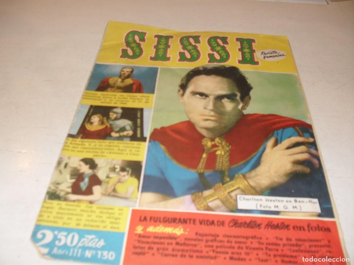 Tebeos: SISSI N&ordm; 130,CON CHARLTON HESTON EN CONTRAPORTADA,DE 273.BRUGUERA,1958