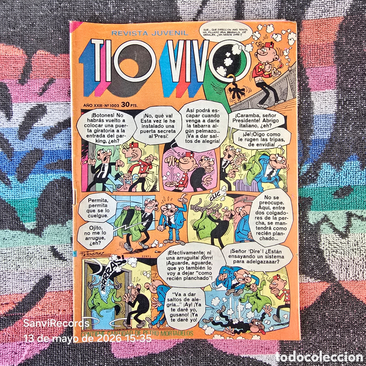 Tebeos: TIO VIVO, REVISTA JUVENIL 1003 (A&Ntilde;O XXIII) (BRUGUERA)